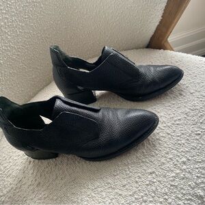 Alexander Wang Black Textured Leather Heeled Ankle Boots